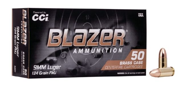 صورة AMMO Blazer 124 grain price per bullet ذخيرة بليزر 124 قرين السعر للطلقة الواحدة مسدس