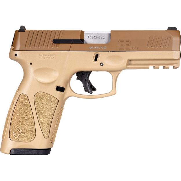 صورة مسدس عيار 9mm من شركة Taurus موديل G3 TAN Cerakote صناعة البرازيل
